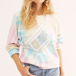 Free People Pastel Tie Dye Sweatshirt Sz XS